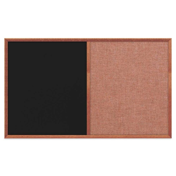 Slim Style Indoor Enclosed Corkboard, 18", UV501SCH-SATIN-COBACC